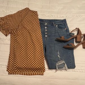 Loft Plus Flitter Sleeve Blouse | Size 16